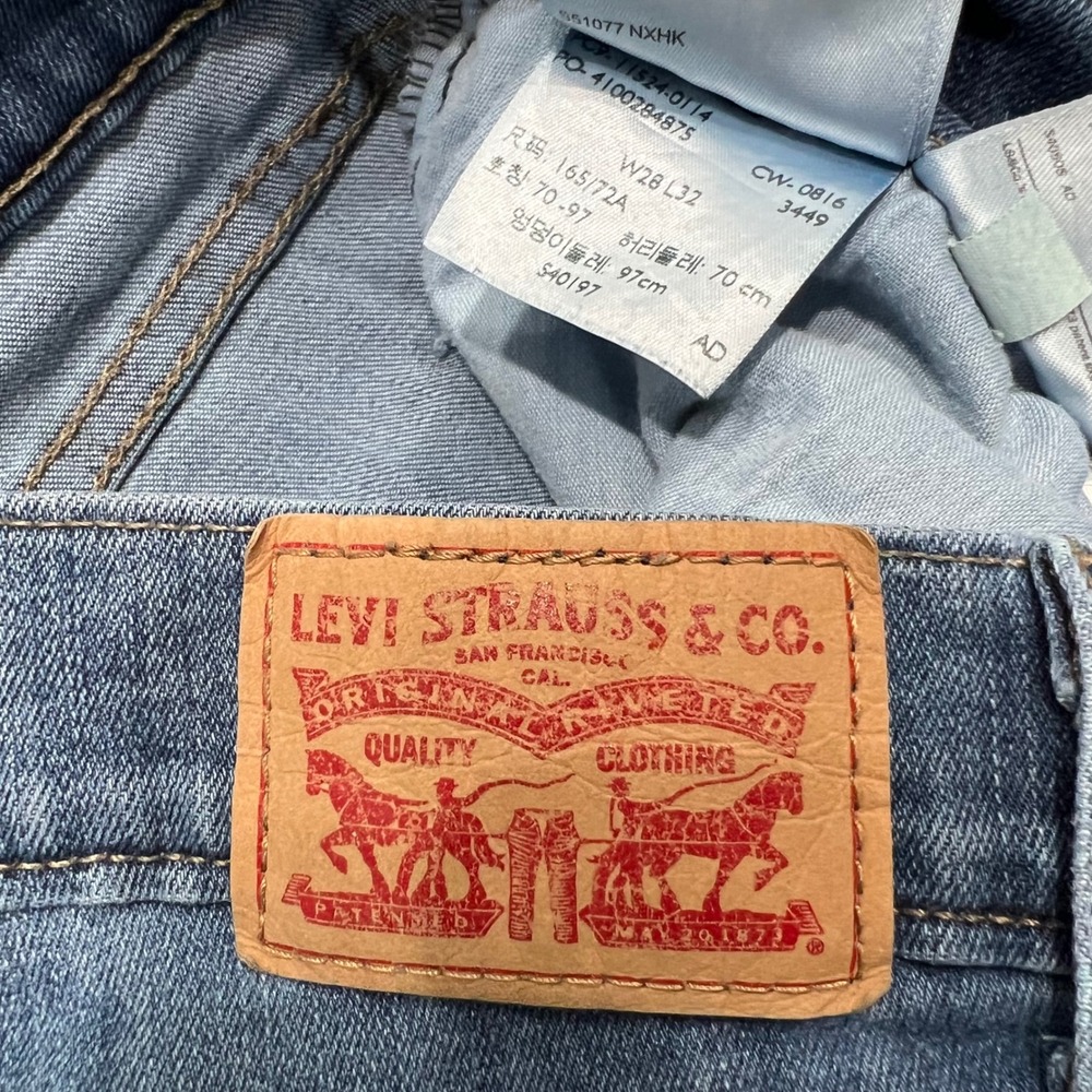 Levis 524 Bootcut Jeans Womens 28 Blue Medium Wash Low Rise Denim Pants